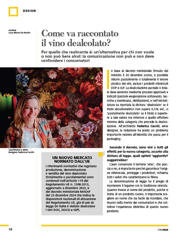 Come va raccontato il vino dealcolato COM.PACK 2025 About - Federica Cecchi - Wine Design, Marketing & Communication